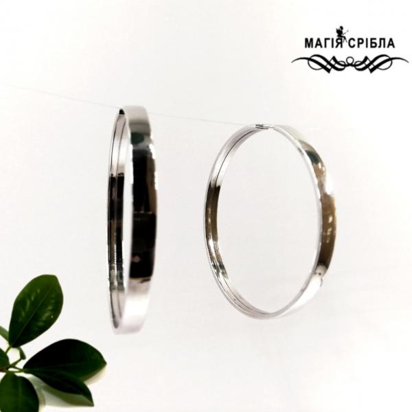 Широкі і великі сережки-кола (конго), діаметр 5,5см