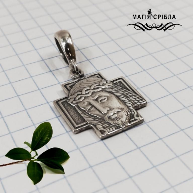 Срібний хрестик-ікона Ісуса Христа