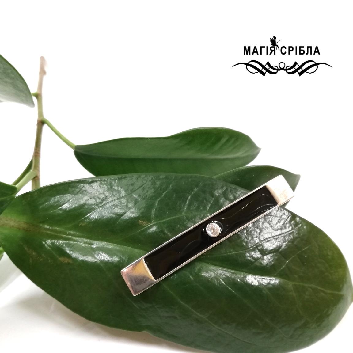 Затискач для краватки срібний